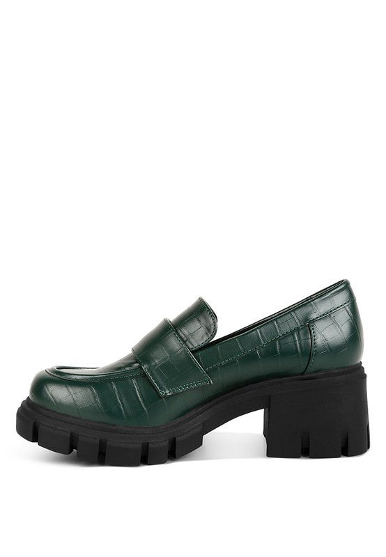 Benz Chunky Block Heel Loafers - House of Vella