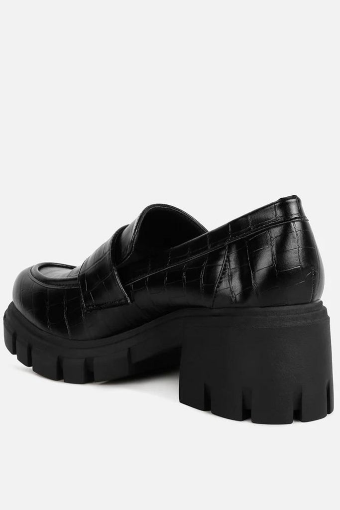Benz Croc Leather Loafers - House of Vella