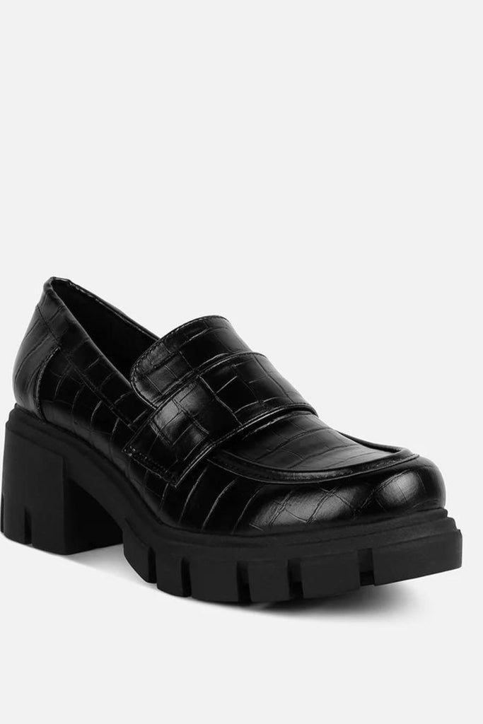 Benz Croc Leather Loafers - House of Vella