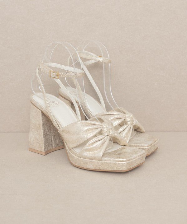 Zoey Knotted Band Platform Heels - House of Vella