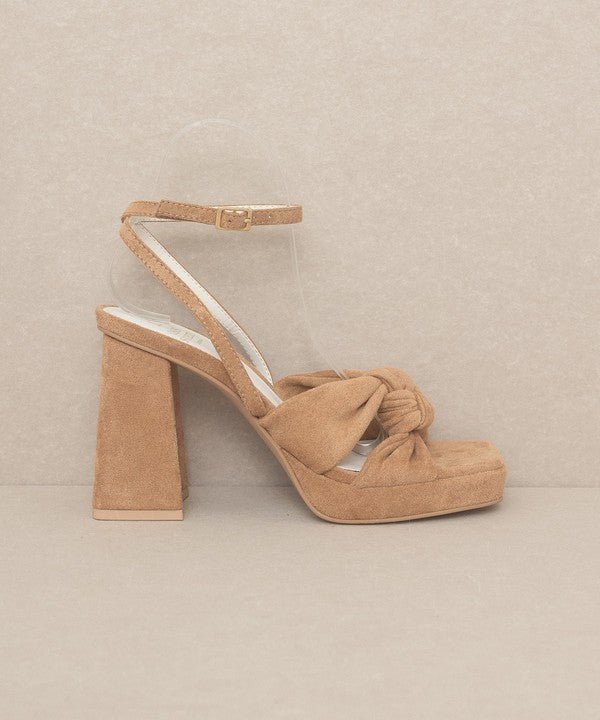 Zoey Knotted Band Platform Heels - House of Vella
